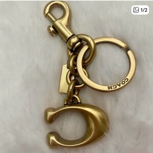 Coach Metallic Gold Key Holder